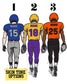Custom Football Mom T-Shirt | Personalized Team Colors, Name & Number