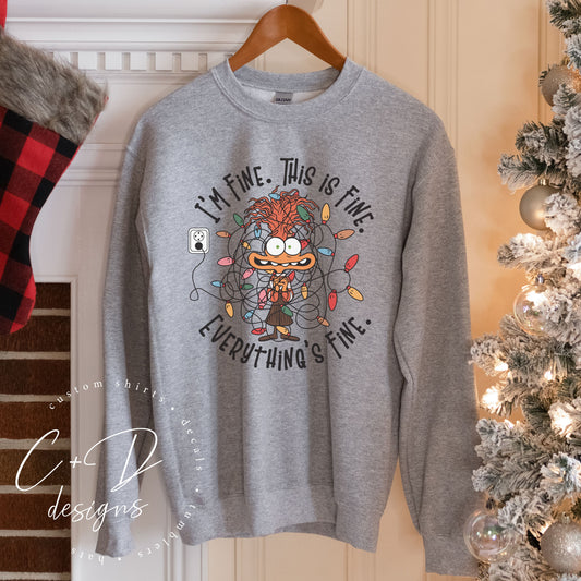 ANXIETY Emotions Holiday Sweatshirt
