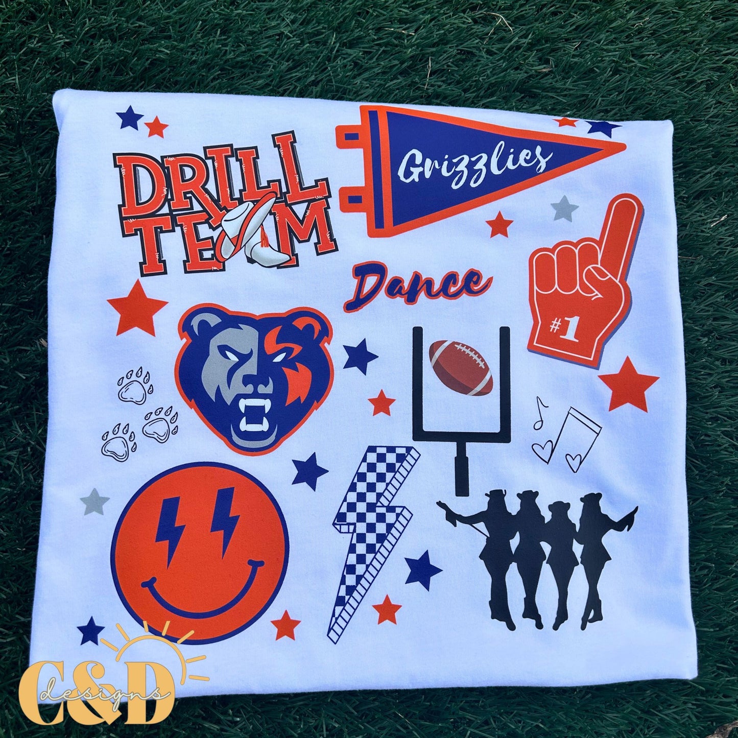 Custom Drill Team Tee (Your team colors, your team logo)