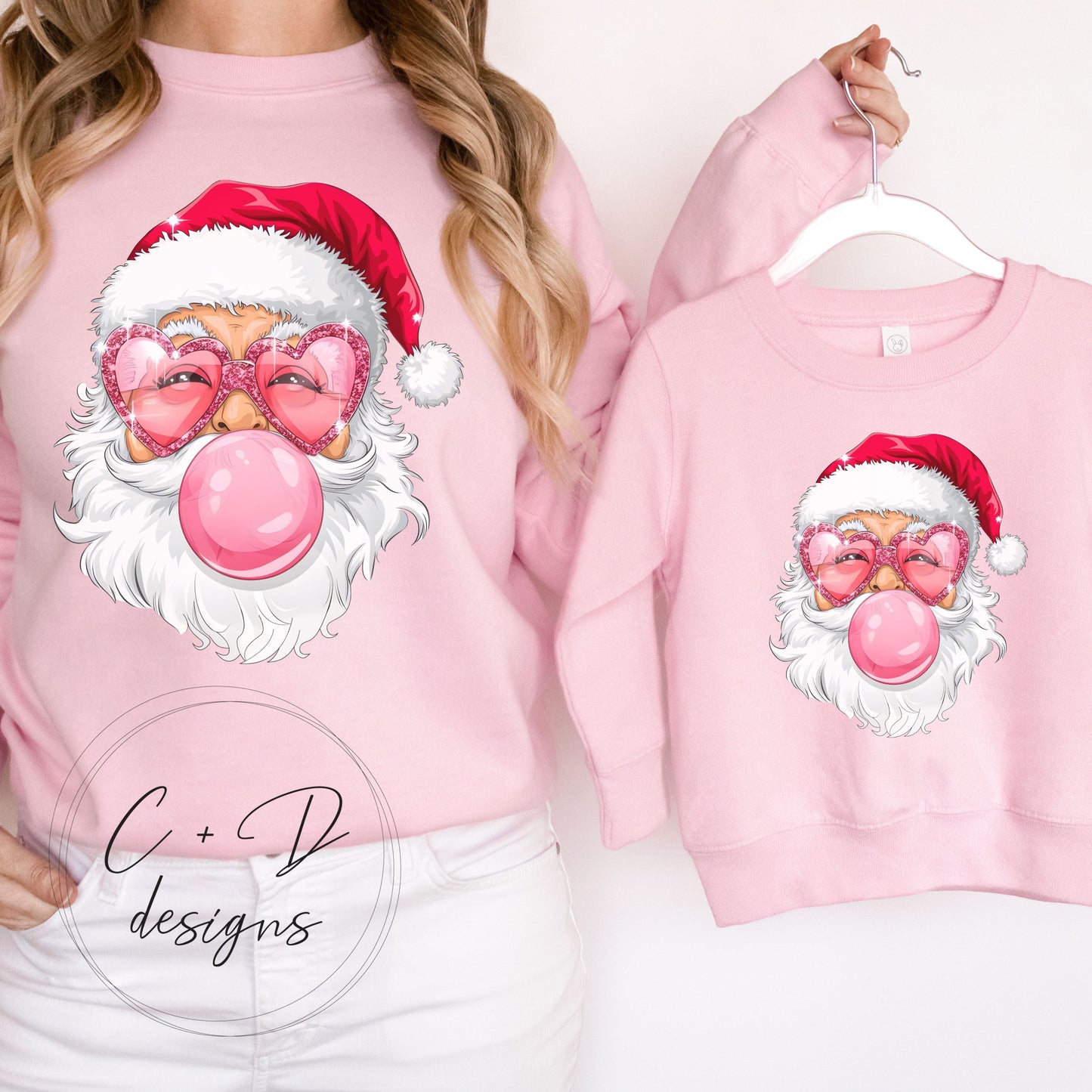 SANTA BLOWING BUBBLE Holiday Sweatshirts & T-shirts