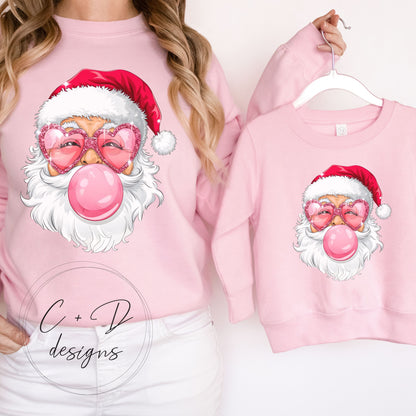 SANTA BLOWING BUBBLE Holiday Sweatshirts & T-shirts