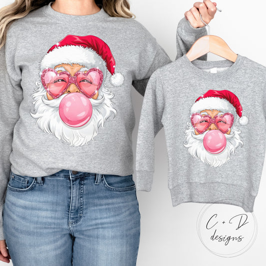 SANTA BLOWING BUBBLE Holiday Sweatshirts & T-shirts
