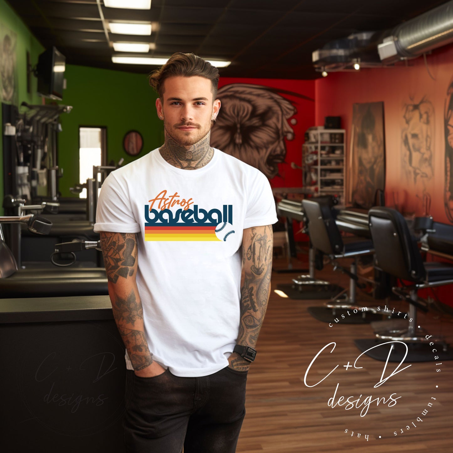 Retro Houston Baseball Tee