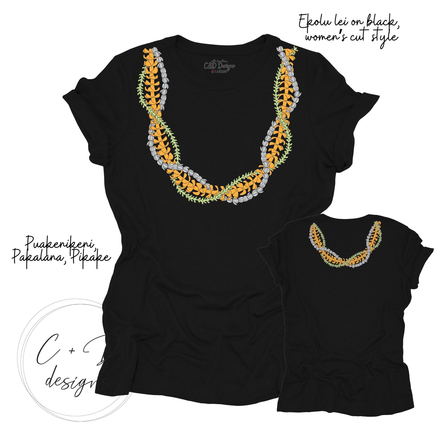 Ekolu Lei T-shirt Puakenikeni/Pikake/Pakalana