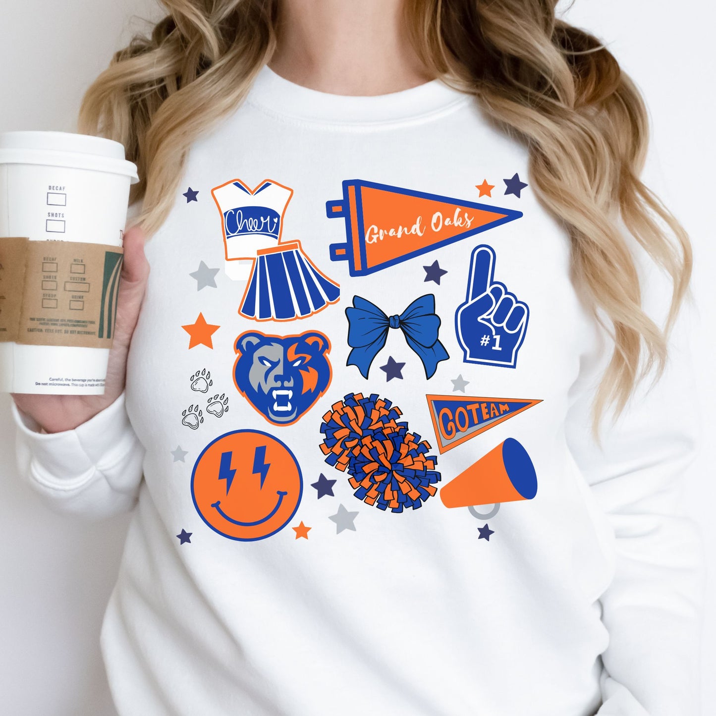 Custom Cheer Tee (Your team colors, your team logo)