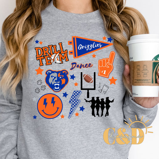 Custom Drill Team Tee (Your team colors, your team logo)