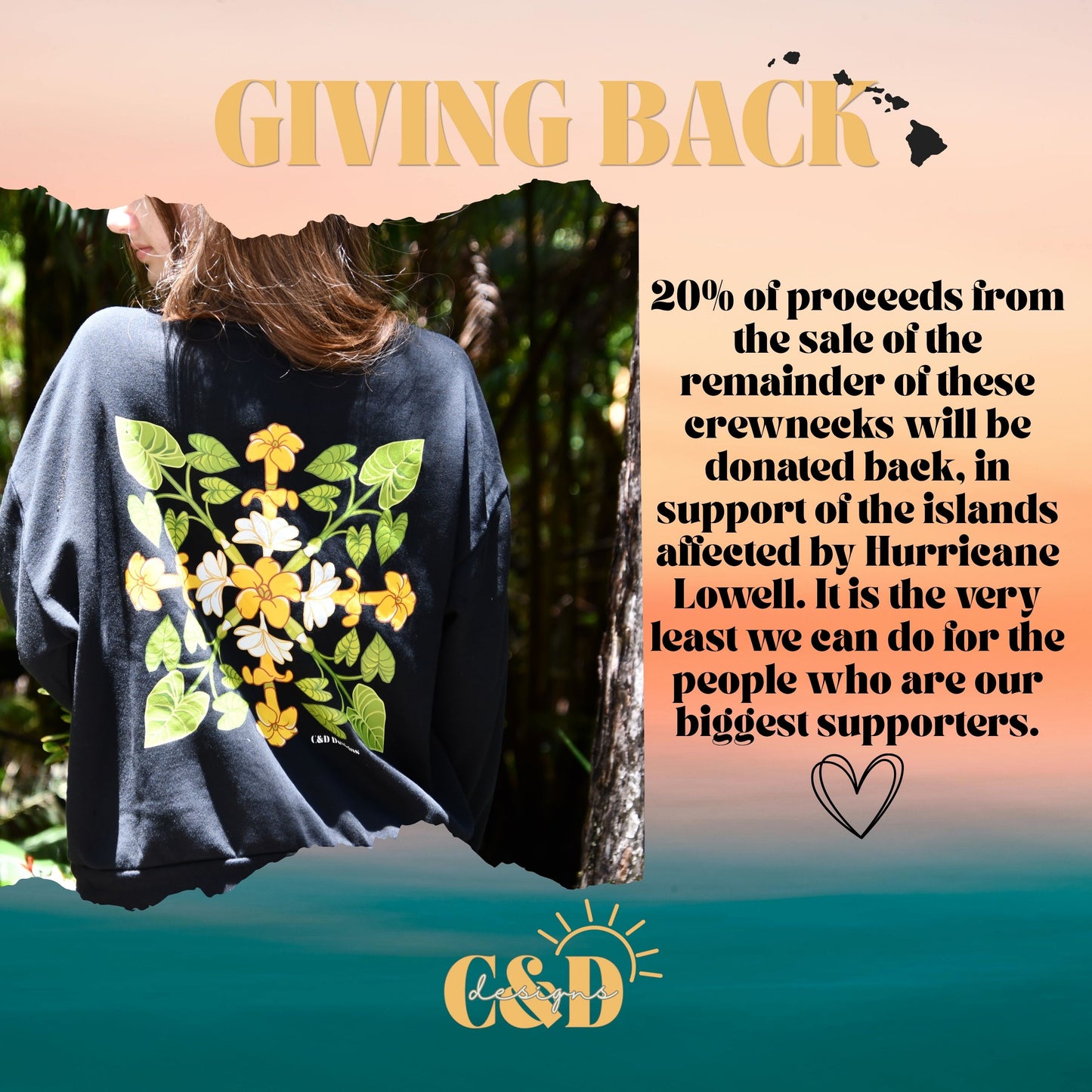 Puakenikeni Kalo Quilt Square Crewnecks